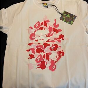 Pink and white Bape T-shirt